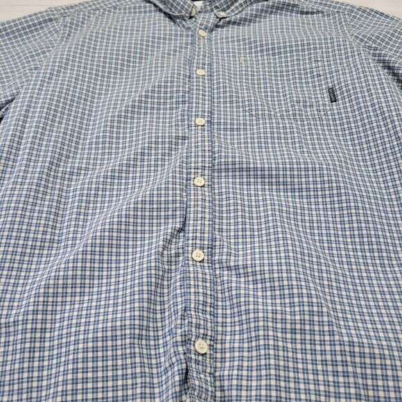 COLUMBIA Mens Blue Plaid Cotton Button Up Shirt Size XL - Picture 3 of 7